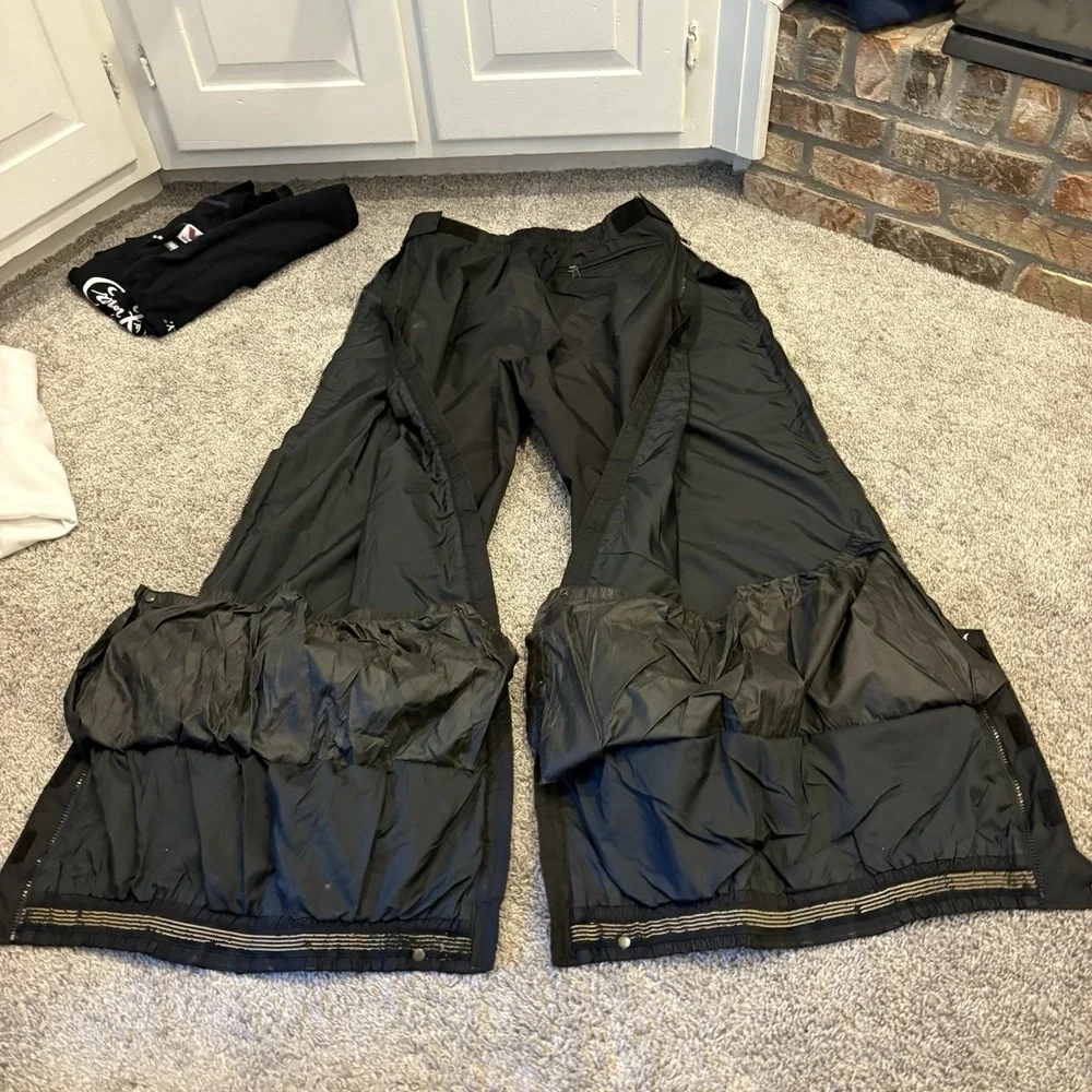 VINTAGE The North Face Black Pants Side Zip Off Mountain Outdoor Skiing M-XL Tag